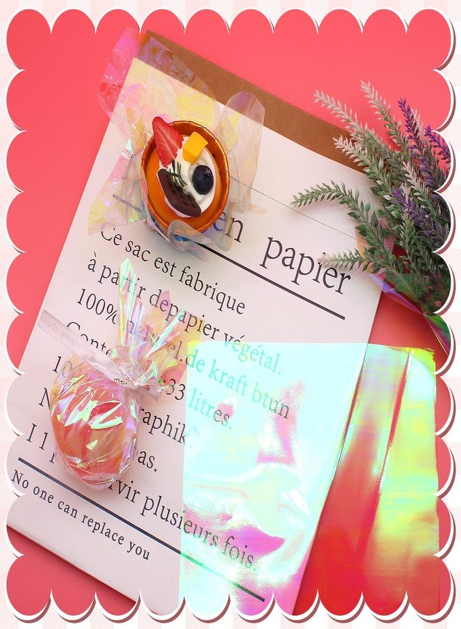 Cinvo 160 Sheets Rainbow Cellophane Sheets, 7.5x7.5 Inch Cellophane Wrap Paper, Cello Paper for Baking, Crafts, Party Favors, Candy Wrapping Plastic Sheets - Image 4